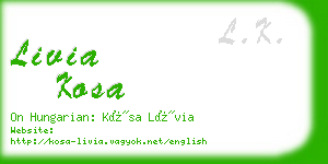 livia kosa business card